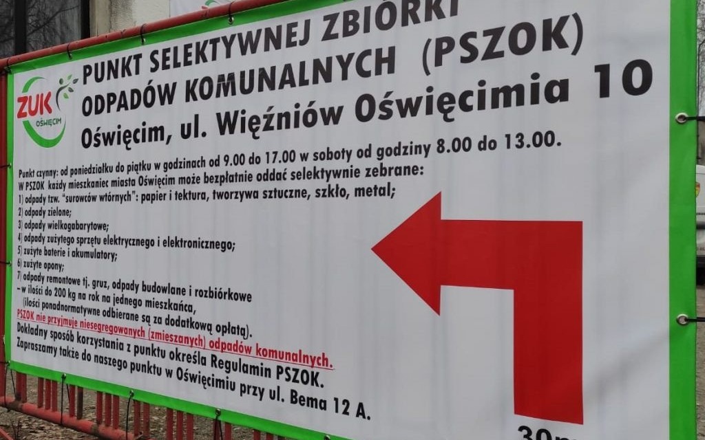 Oświęcim. Godziny otwarcia Punktów Selektywnej Zbiórki Odpadów Komunalnych w okresie Świąt Wielkanocnych