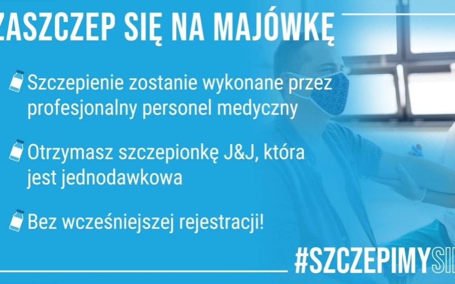 Oświęcim. W majówkę będzie można zaszczepić się przeciwko Covid-19 na Rynku Głównym w Krakowie