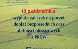 Startuje wypłata zaliczek na poczet dopłat bezpośrednich oraz płatności obszarowych z PROW