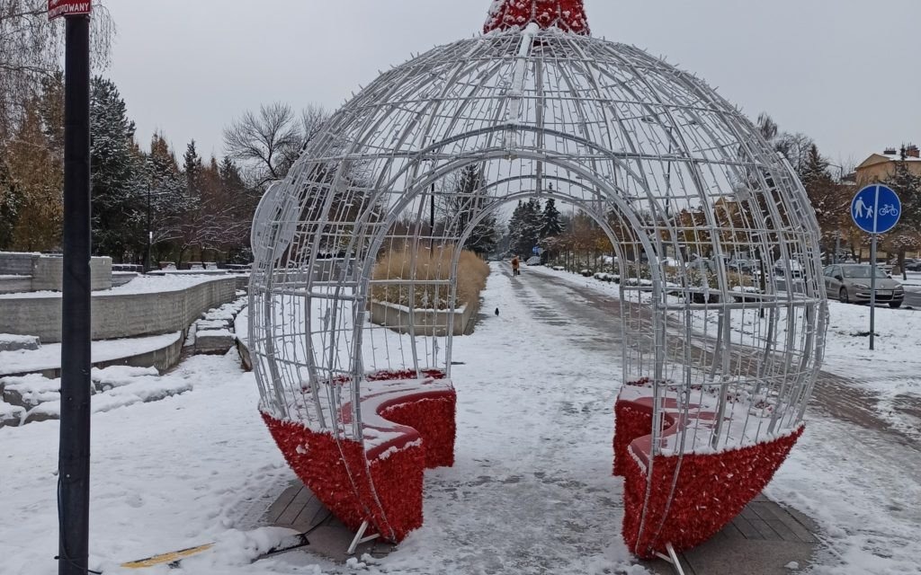 Oświęcim. Miasto w świątecznej dekoracji
